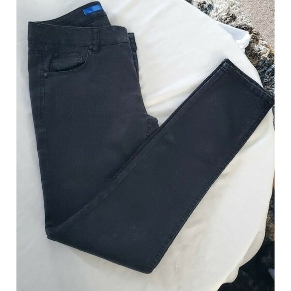 Sappire Ink Denim - Sapphire Ink Black Jeans Junior Size 7  Snakeskin Jacquard Skinny Low Rise 30X31
